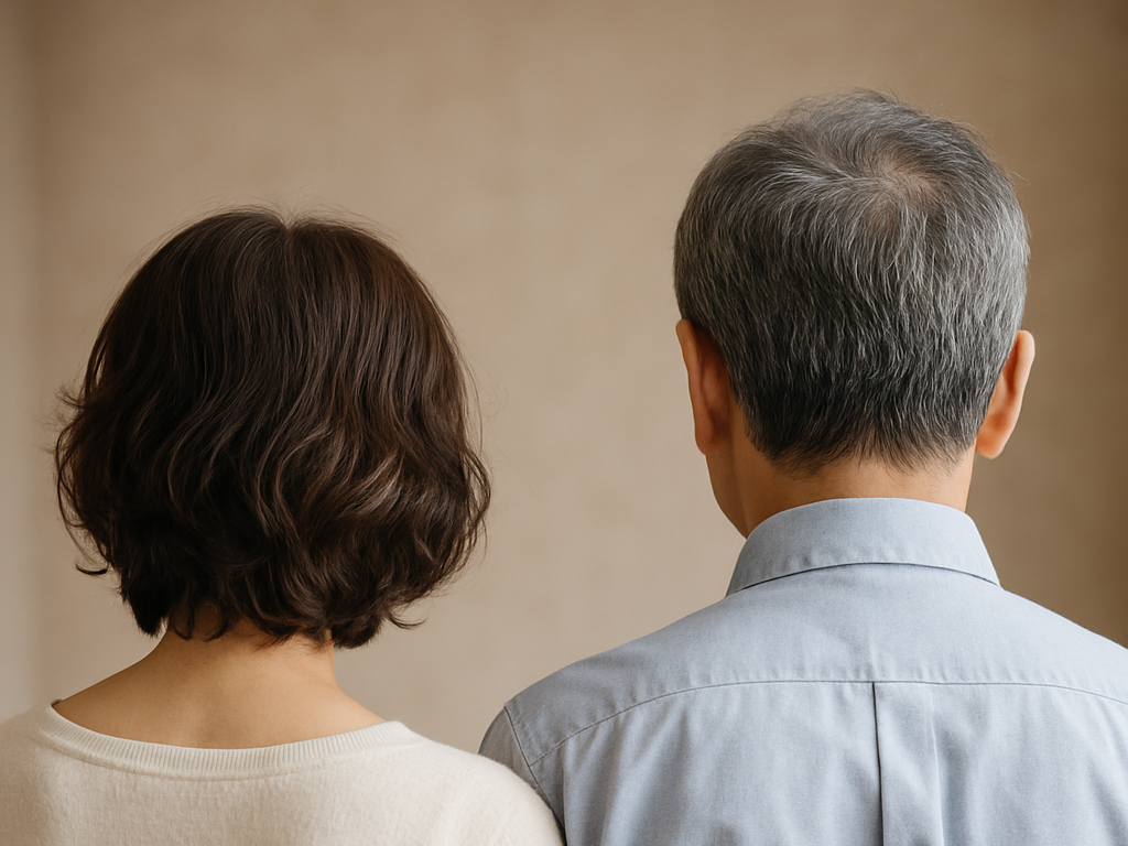悩む男女