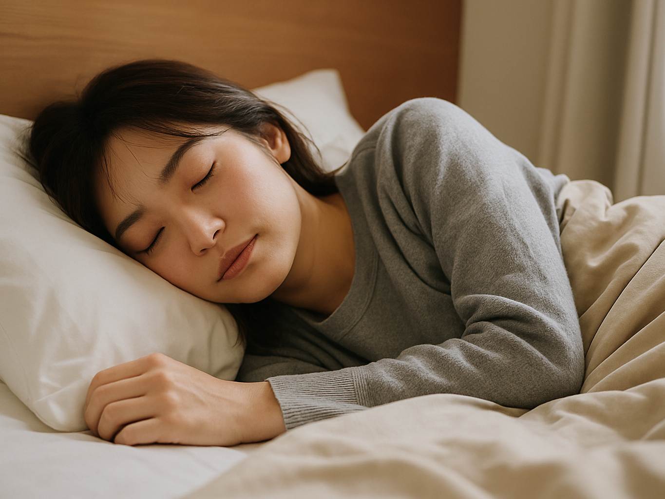 寝てる女性