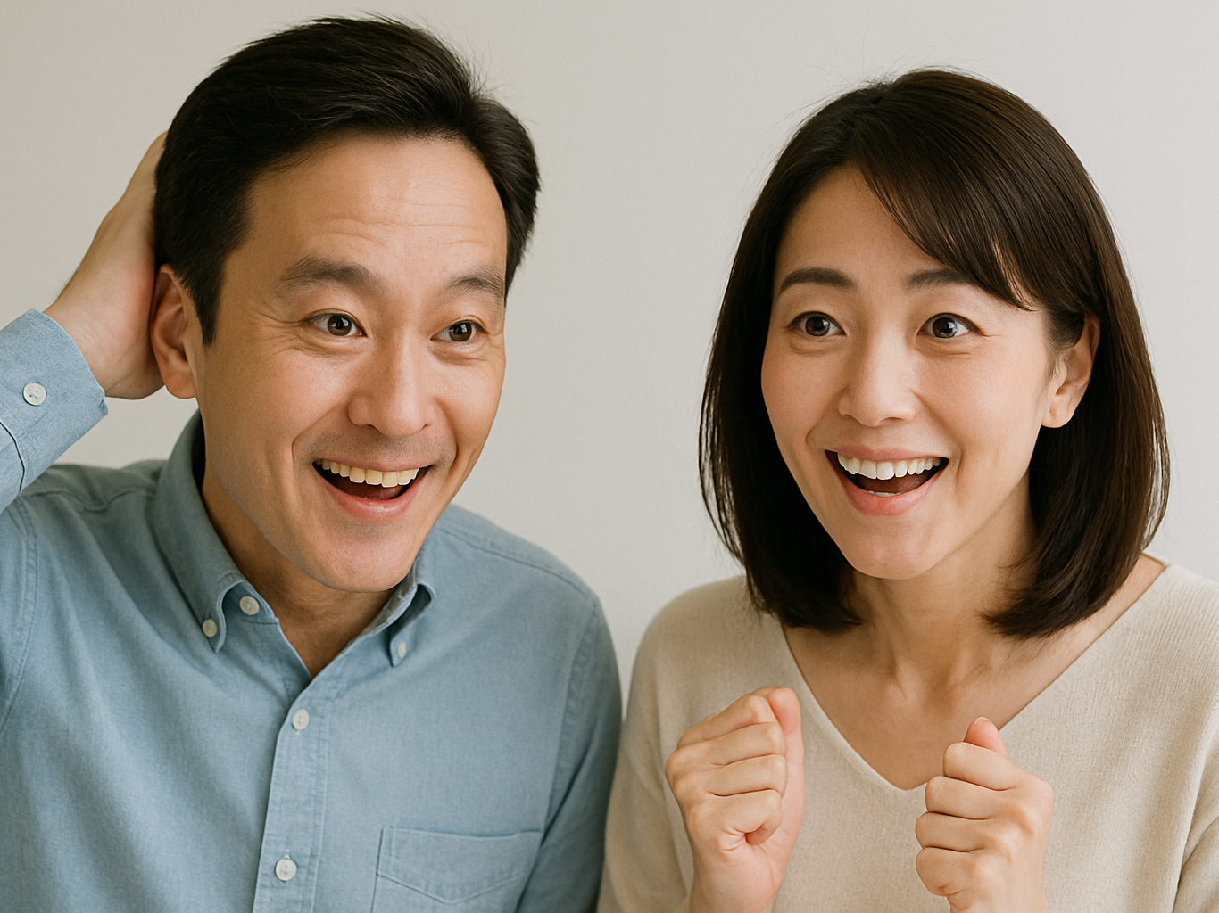 驚く二人